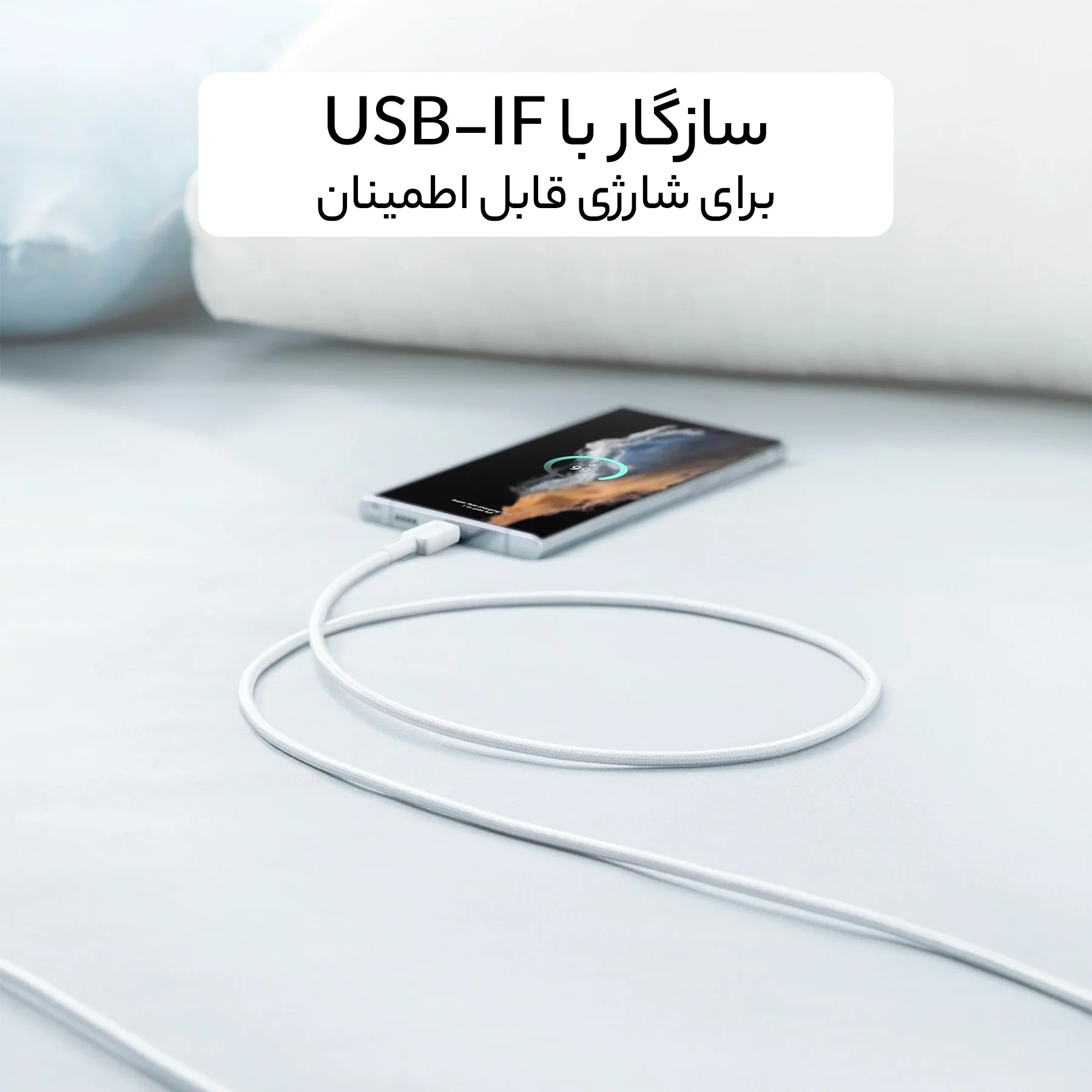 کابل تبدیل USB به USB-C انکر مدل 322/A81H5 طول 0.9 متر - تصویر 10