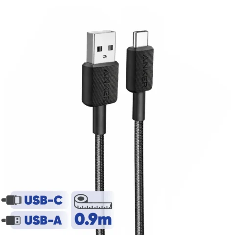 کابل تبدیل USB به USB-C انکر مدل 322/A81H5 طول 0.9 متر